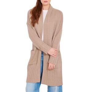NEW NOT MONDAY women's marlowe cashmere cardigan in latte